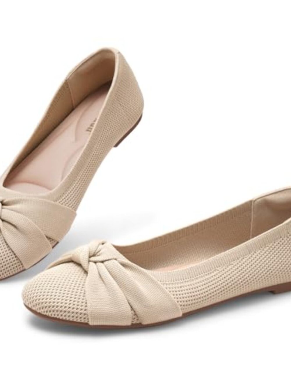 Women's Ballet Flats Knit Round Toe Slip On Memory Foam